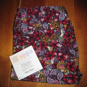 Lularoe Paisley Floral One Size Leggings, STUNNING